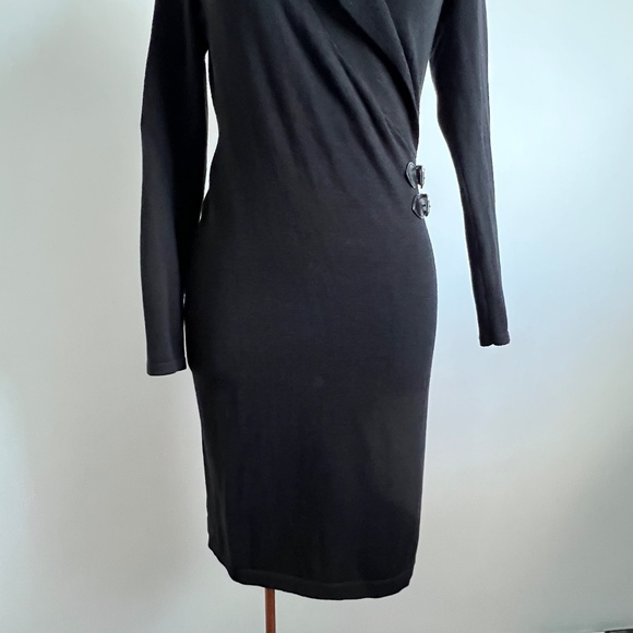 Chaps - Black Bodycon Knit Dress - Picture 2 of 11